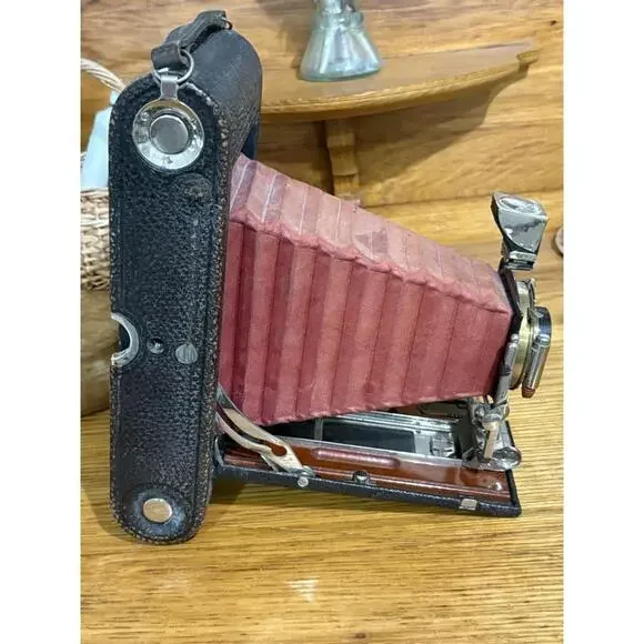 Antique Eastman Kodak NO. 3A FOLDING POCKET KODAK Model B-4 Camera w/ Red Bellow - Picture 10 of 15